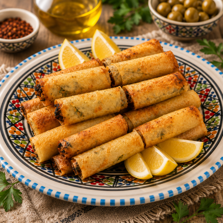 Brik-Rollen mit Kartoffelfüllung